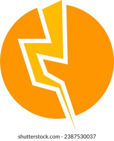 Yellow Lightning Illustration Isolated Vector