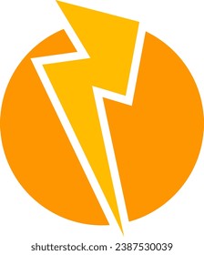 Gelbe Blitze, einzelne Vektorgrafik