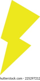 Yellow lightning, vector. Yellow lightning on a white background. Can be used as logo, icon.