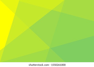 Yellow and Ligth Green Low Poly Vector Illustration. Colorful abstract and attractive background