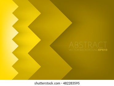 Yellow line angle vector background overlap layer paper on dark black space for text and message modern artwork design background