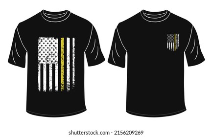 Vector de camiseta con bandera amarilla