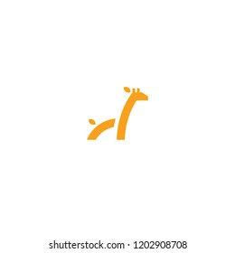 Yellow Line Giraffe Logo Design