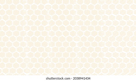 Yellow line honeycomb pattern background.