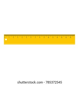 Yellow line icon. Flat illustration of yellow line vector icon for web.