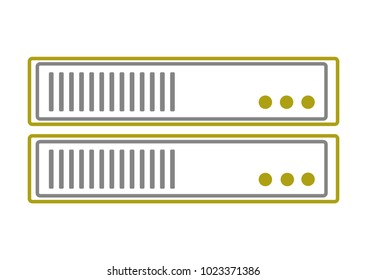 yellow line internet router technology and digital wifi