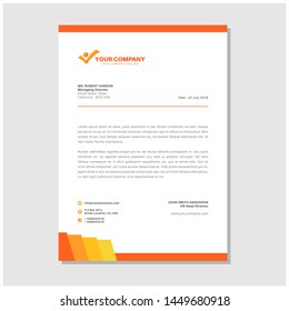 Yellow Line letterhead premium vector