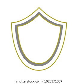 yellow line shield security protection symbol