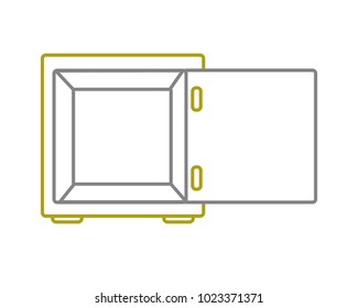 yellow line strong box object open to protection