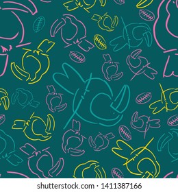 yellow line tucan bird background seamless pattern. perfect for background, wallpaper, texture or surface pattern design.