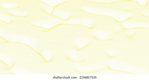Yellow line wave and white background 