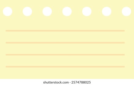 Yellow lined paper note template with blank lines for text entry.