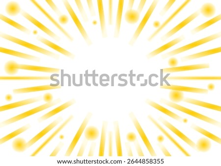 Yellow lines and circles that look like an explosion. Vector illustration. The space in the middle is for your text.