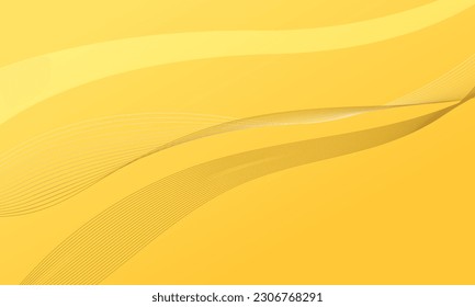 yellow lines curve wave with soft gradient abstract background