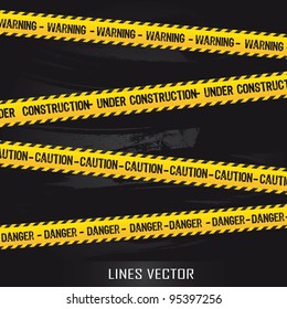 yellow lines over black background. vector illustration