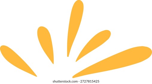 Yellow lines radiating outwards like a burst.