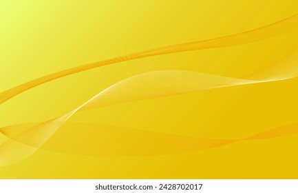 yellow lines wave curves on smooth gradient abstract technology background