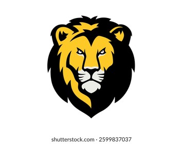 Yellow Lion Logo Art Design