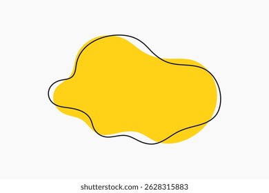 yellow liquid abstract shape for text icon