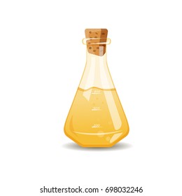 Yellow liquid in flask