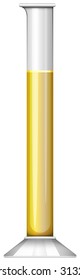 Yellow liquid in test tube illustration