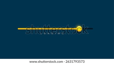 yellow loading or process slider bar for web app vector