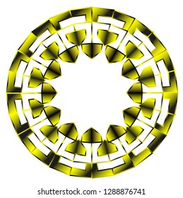YELLOW LOCKS OF DIFFERENT SHAPES ARE INCLUDED INTO THE CIRCLE AND THE FREE SPACE IS AVAILABLE.
