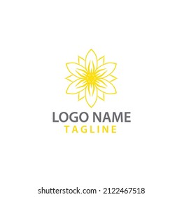 gelbes Logo auf weißem Hintergrund