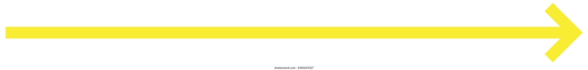 Yellow Long arrow to the left. Yellow arrow isolated on white background eps 10