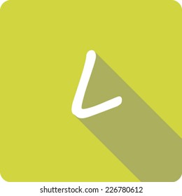 Yellow Long Shadow Icon of the Letter L