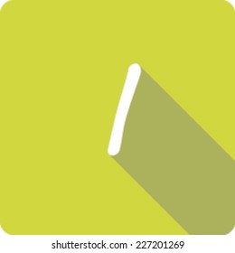 Yellow Long Shadow Icon of the Letter I