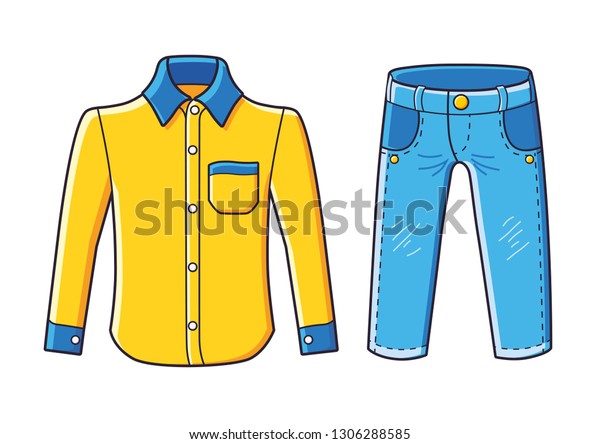 blue and yellow long sleeve shirt