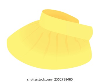 Yellow  long visor cap. vector illustration