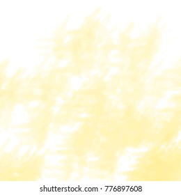 yellow loose easy watercolor pattern with visible short brush strokes on white background, vector illustration