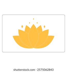 Yellow Lotus Flower In Flat Vector Illustration Symbolizing Spirituality, Tranquility, And Inner Peace, Isolated On White Background