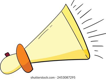 The yellow loudspeaker is useful for announcements