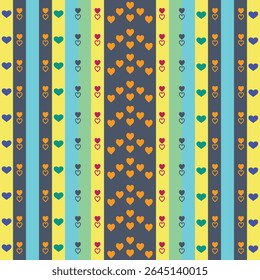 Yellow Love Stripe Pattern. Perfect for art and crafts, digital paper, fabric printing, textile printing, packaging, scrapbooking, gift wrap, background and more.

