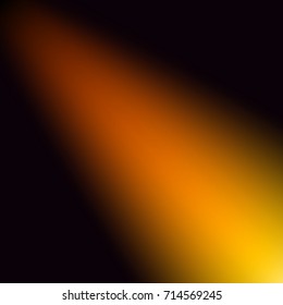 Yellow Luminous Ray in the Dark . Abstract Background . Template for your Design . Isolated Vector Illustration
