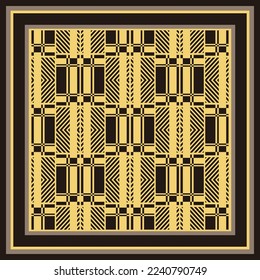 Yellow luxurious scarf pattern design