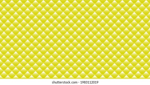 Yellow luxury background with yellow beads and rhombuses. Seamless vector illustration. 