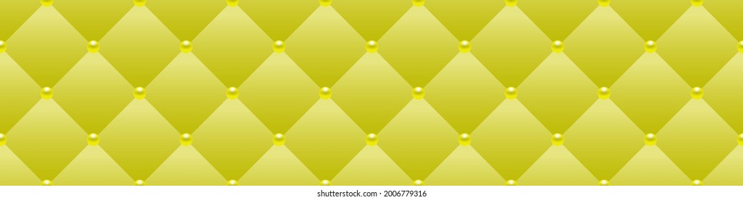Yellow luxury background with yellow beads. Seamless vector illustration. 