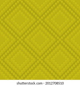 Yellow luxury background with yellow beads. Seamless vector illustration. 