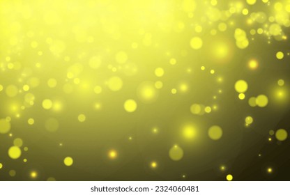 Bokeh de lujo amarillo fondo abstracto de luz suave, Vector eps 10 ilustración de partículas de bokeh, decoración de fondo