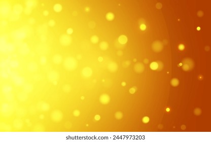 Fondo abstracto de luz suave de bokeh de lujo amarillo, Vector eps 10 partículas de bokeh ilustración, decoración de fondo