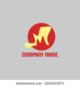 Yellow M Letter Logo vector. Suitable for businesses in the culinary field, especially fast food.