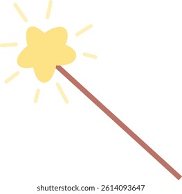 a yellow magic wand with a star on it