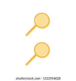yellow magnifying glass design. Vector editable illustration of a simple loupe.