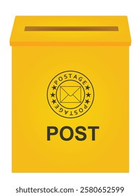 Yellow mail box. vector illustration