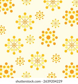 Yellow mandala seamless pattern. A radiant and cheerful motif perfect for art and crafts, digital paper, fabric printing, textile printing, packaging, scrapbooking, gift wrap, background and more.
