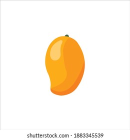 Diseño vectorial de icono de la fruta de mango amarillo.